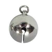 Cascabel hurón fabricado en metal. Color plateado