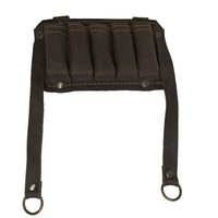 Cananita Porta Cartuchos fabricada en piel para calibre 12  capacidad 5 cartuchos con colgadores