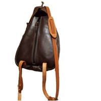 Mochila en cuero vaqueta