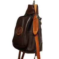 Mochila en cuero vaqueta