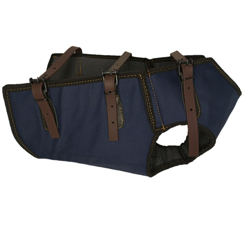 Peto protección para perro de caza jabalí fabricado en material multicapa muy resistente en Azul