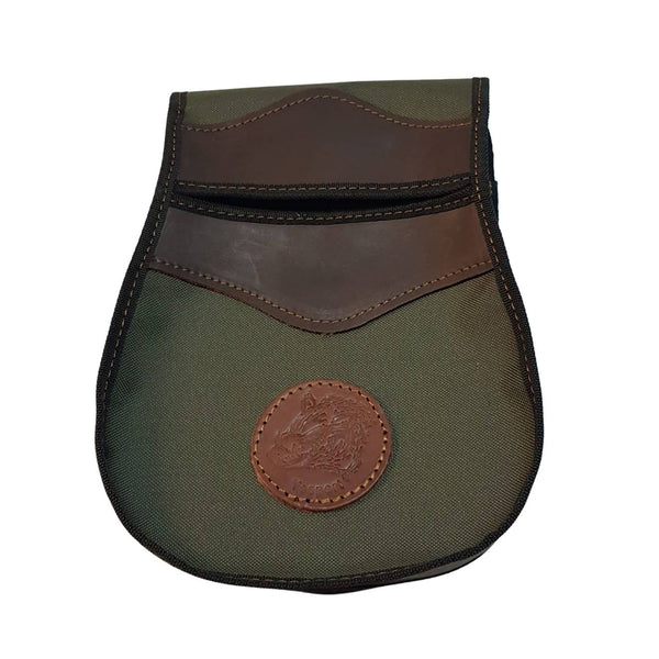 Una bolsa de ojeo-Bolsa portacartuchos en coruda porta documentos para llevar en el cinturón