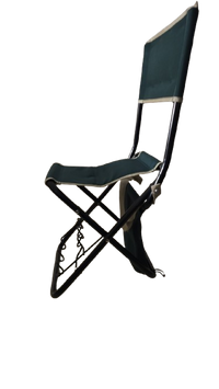 Silla de Pesca Plegable con Soporte para Cañas, estructura de Acero y Lona Reforzada
