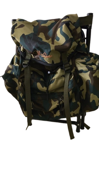 Silla Mochila Plegable para Caza y Senderismo, Estructura Metálica, color camuflaje