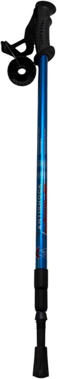 Bastón (Pareja) trekking fabricado en aluminio extensible 66-135 cm azul