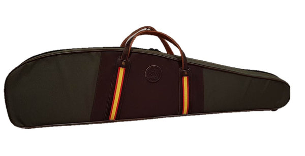 Funda acolchada en cordura para rifle montado con visor con adorno bandera España 120 cm