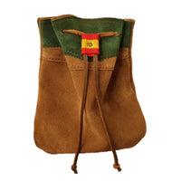 Una bolsa de ojeo-Bolsa portacartuchos en serraje, para llevar en el cinturón