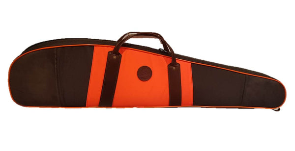 Funda acolchada para rifle montado con visor en cordura marrón y naranja 120 cm