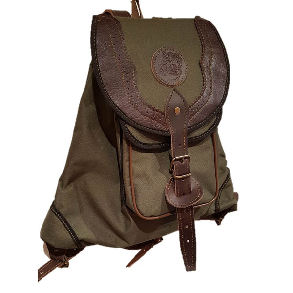 Zurron cordura verde con refuerzos en piel