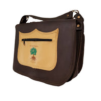 Morral trufero en piel  artesanal diseño trufa
