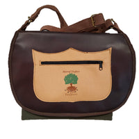 Morral trufero en piel  artesanal diseño trufa