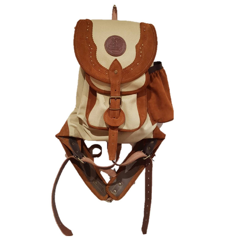 Mochila de caza con canana,con botellero lateral
