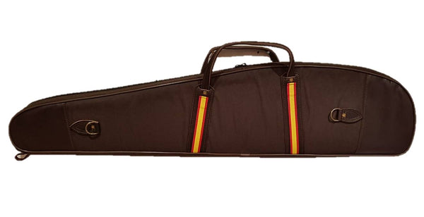 Funda acolchada en cordura para rifle montado con visor con adorno bandera España 120 cm