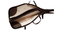 Funda doble para rifle con visor en piel 120 cm