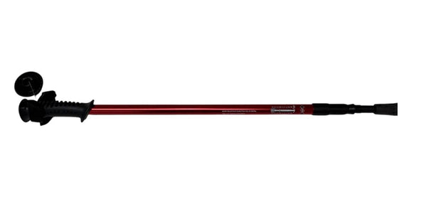 Bastón (Pareja) trekking fabricado en aluminio extensible 66-135 cm rojo